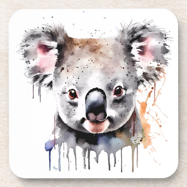 Posavasos Retrato de oso de Koala (Frente)