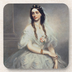 Posavasos Retrato de señora C.W.Stoughton (d.1907),