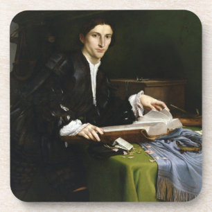 Posavasos Retrato de un caballero en su estudio, 1528-30