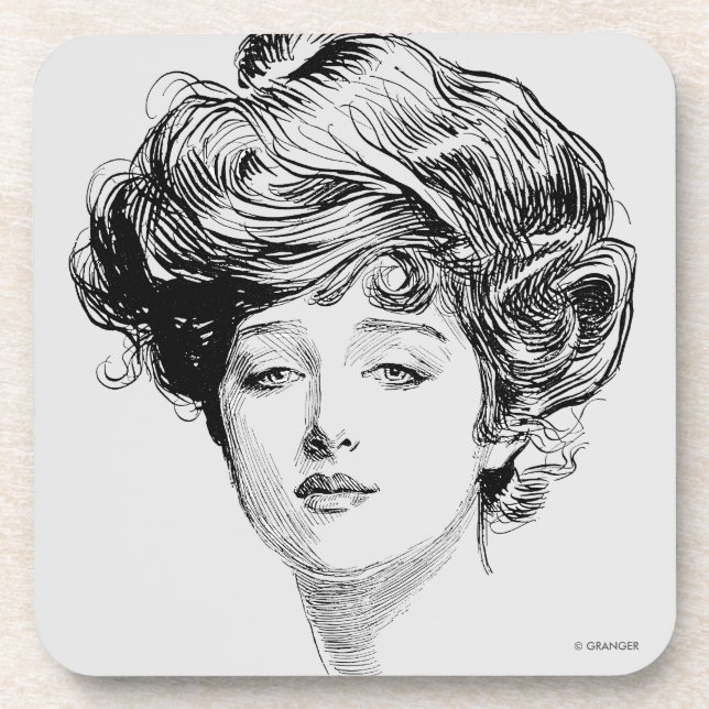 Posavasos Retrato de un chica de Gibson, 1900 (Frente)