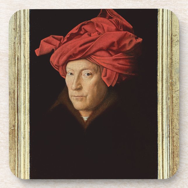 Posavasos Retrato de un hombre, 1433 (aceite en roble) (Frente)