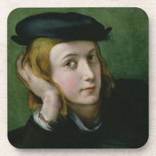 Posavasos Retrato de un hombre joven (aceite en el panel)