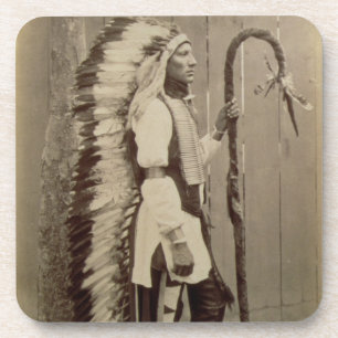 Posavasos Retrato de un nativo americano de 'Buffalo Bill
