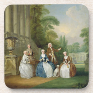 Posavasos Retrato de una familia, 1740 (aceite en lona)