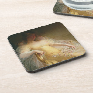 Posavasos Retrato de una mujer (aceite en lona)