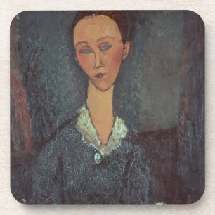 Posavasos Retrato de una mujer con un no manual (aceite en