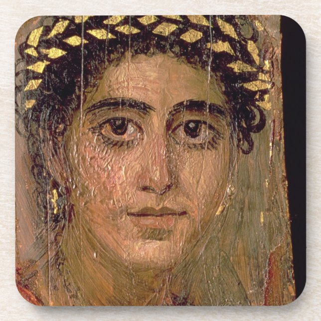 Posavasos Retrato de una mujer, de Fayum, Romano-Egipcio, (Frente)