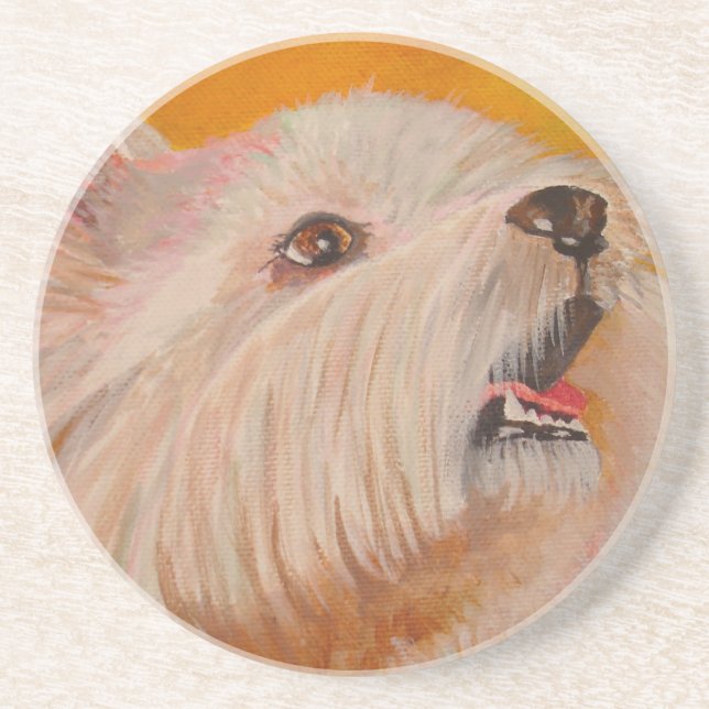 Posavasos Retrato de West Highland White Terrier (Frente)