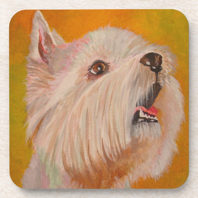 Posavasos Retrato de West Highland White Terrier (Frente)