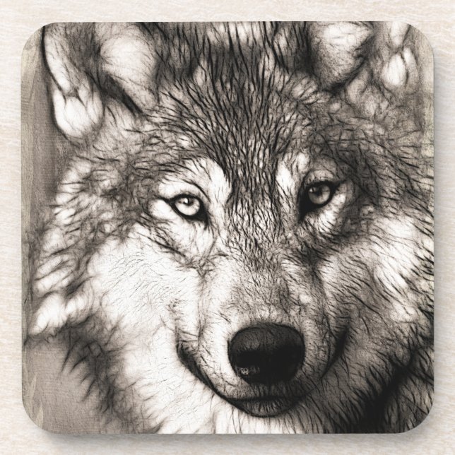 Posavasos Retrato de Wolf (Frente)