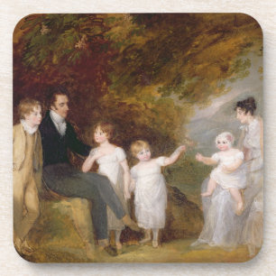 Posavasos Retrato del grupo en un paisaje enselvado