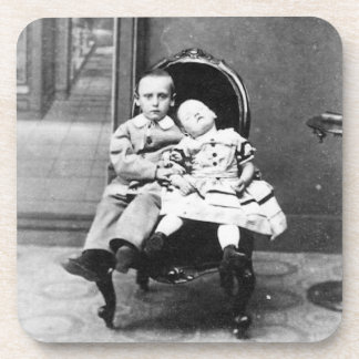 Posavasos Retrato inquietante de hermanos antiguos 