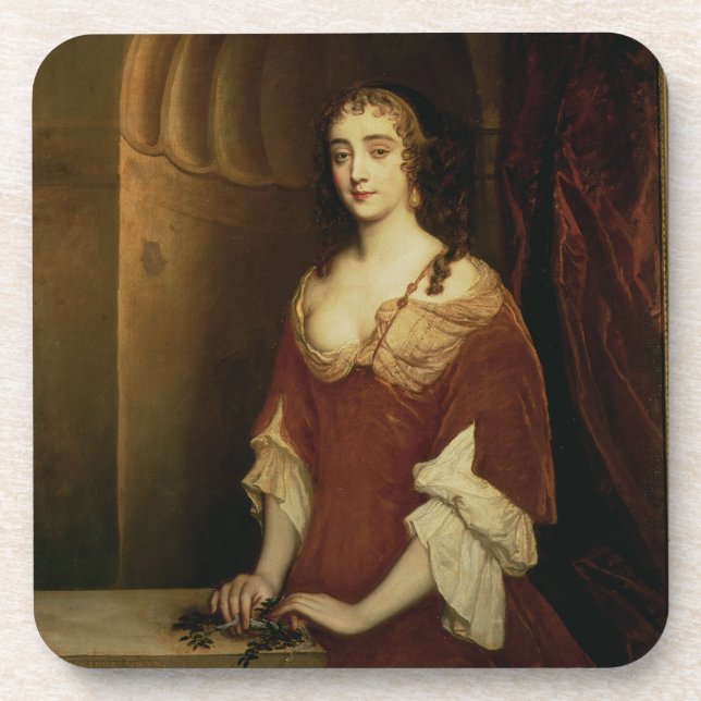 Posavasos Retrato probable de Nell Gwynne (1650-87), mistre (Frente)