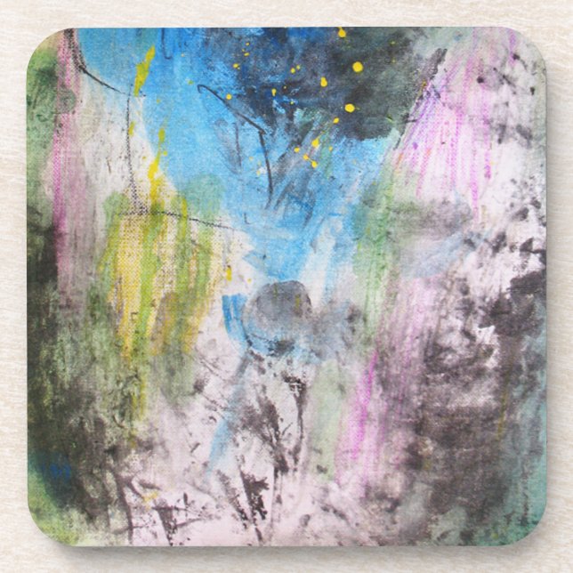 Posavasos Retrato propio en azul (Frente)