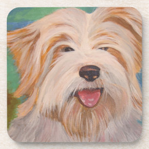 Posavasos Retrato Terrier Mascota arte de perro