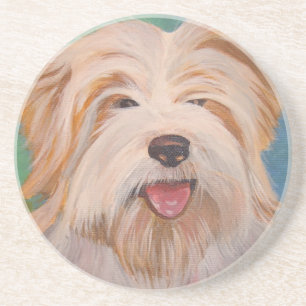 Posavasos Retrato Terrier Mascota arte de perro