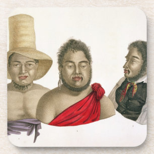 Posavasos Retratos de los jefes de las islas de bocadillo,