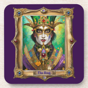 Posavasos Retratos reales del Mardi Gras - El Rey