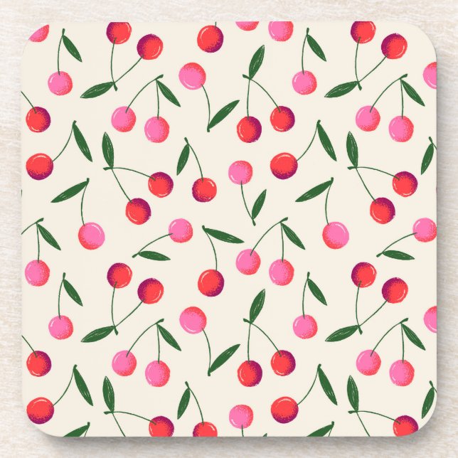 Posavasos Retro Berry Cherry Beau (Frente)