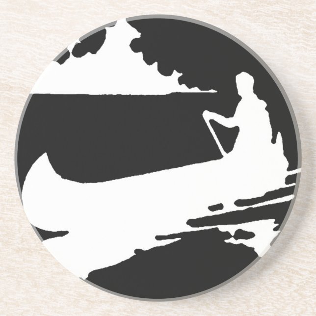 Posavasos Retro Canoe Silhouette (Frente)