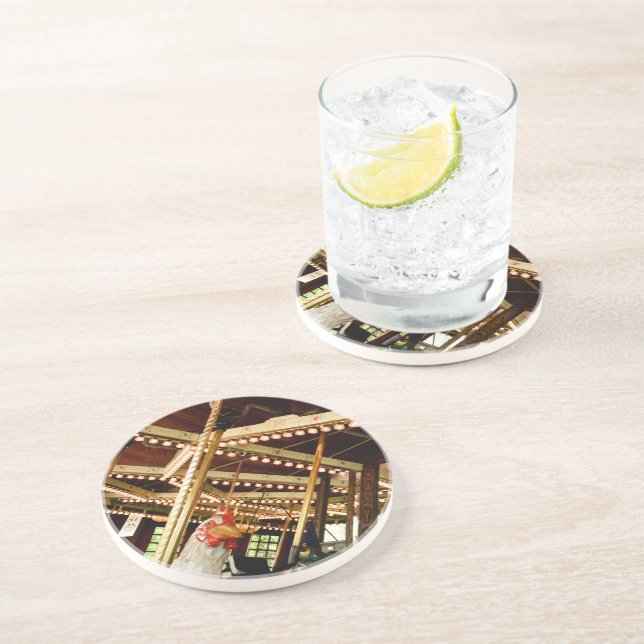 Posavasos Retro Carousel Rooster (Lado)