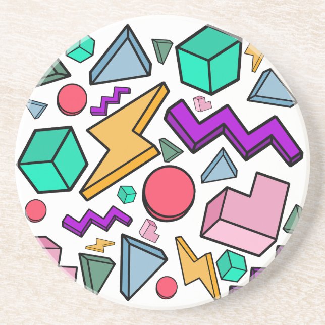 Posavasos Retro de cosecha estética de los años 80 (Frente)