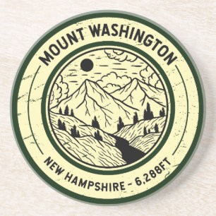 Posavasos Retro de esquí de senderismo de Mount Washington N
