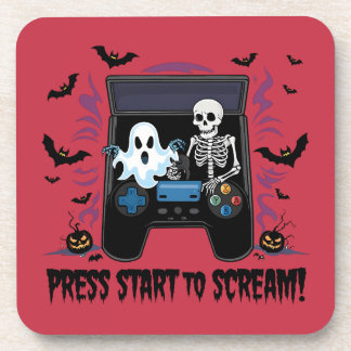 Posavasos Rétro Gamer Halloween - Squelette Borne d'arcade