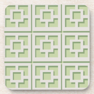 Posavasos Retro Green Trellis Hard Plastic