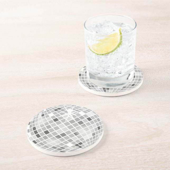 Posavasos Retro GROOVY Disco Ball Bridal Ducha sandstone (Lado)