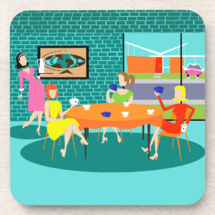 Posavasos Retro: Máquinas de juego semanal de cartas para m