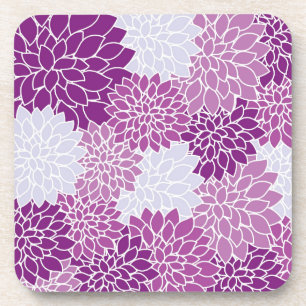 Posavasos Retro Purple Lilac Dahlia