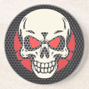 Posavasos Retro Skull Coaster - Vibes de malla Metalizado