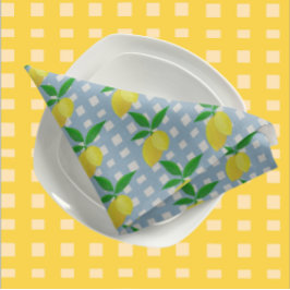 Posavasos Retro Sunny Yellow Lemon Green Gingham Check