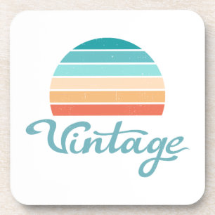 Posavasos Retro Sunset+Guión de época con problemas