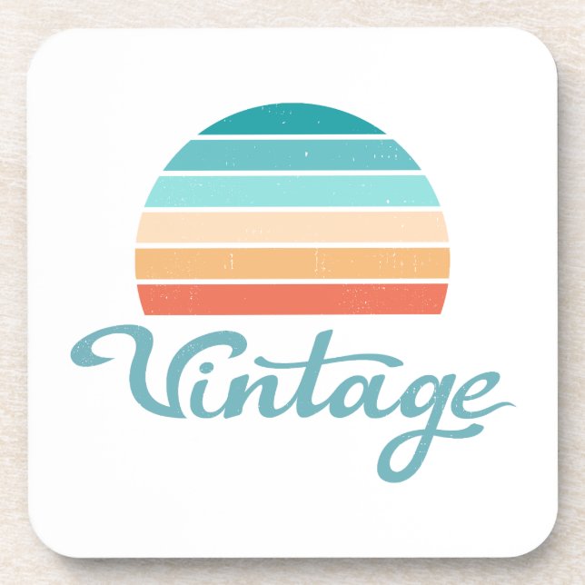 Posavasos Retro Sunset+Guión de época con problemas (Frente)