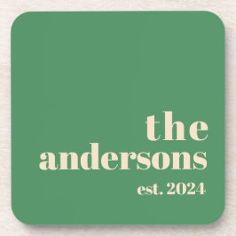 Posavasos Retro Verde moderno minimalista