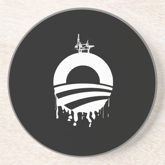 Posavasos Revés de la plataforma petrolera de Obama (Frente)