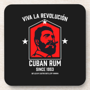 Posavasos Revolución de los bebedores de ron libre en Cuba