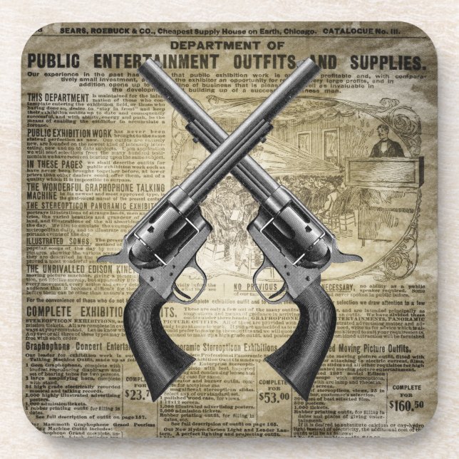 Posavasos Revólveres del vintage (Frente)