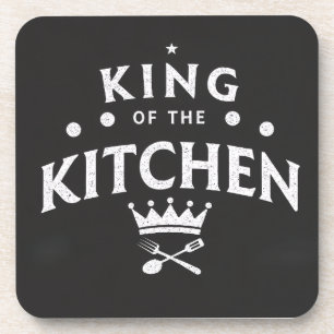 Posavasos Rey de la Corona de la Cocina – Comida Divertida N