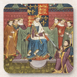 Posavasos Rey Henry VI (1421-71) que presenta una espada a