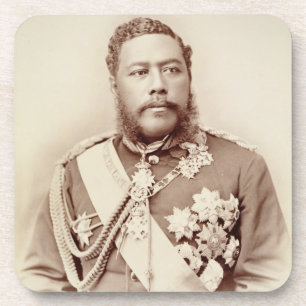 Posavasos Rey Kalakaua (1836-91), último c19th (foto de la
