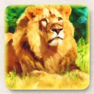 Posavasos Rey León En El Bosque. ¡Hazte con una en Zazzle