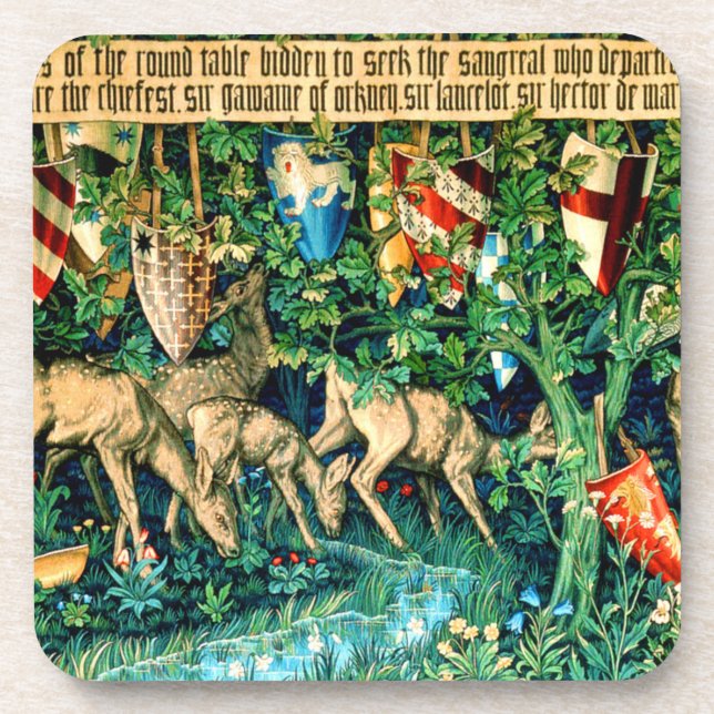 Posavasos Rey Medieval Arthur William Morris (Frente)