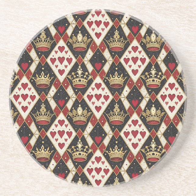 Posavasos Rey & Reina de Corazones (Frente)