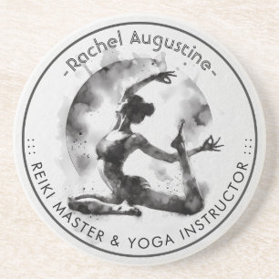 Posavasos Reyes de yoga de color de agua Reiki de una punta 