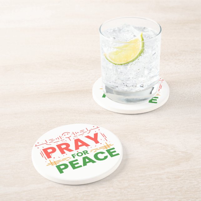Posavasos Rezar por la paz (Lado)