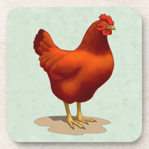 Posavasos Rhode Island Red Hen