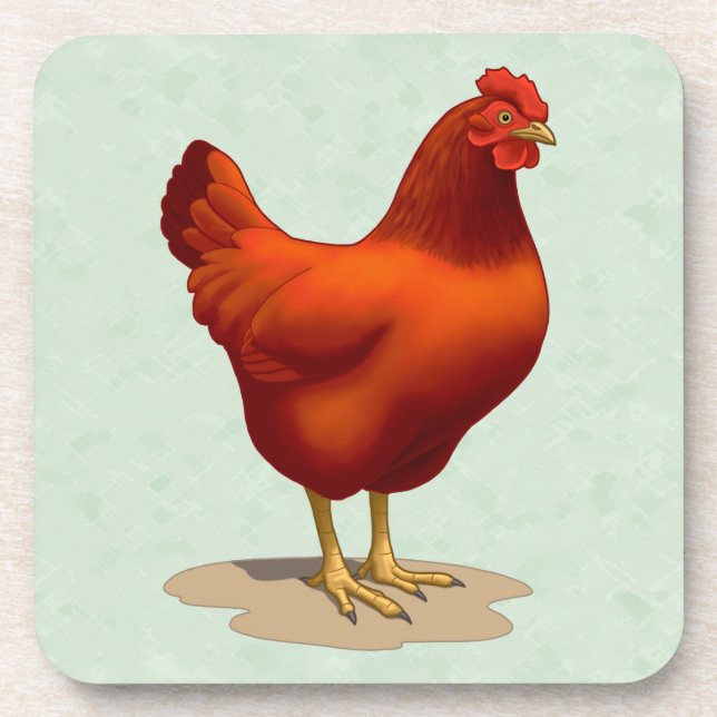 Posavasos Rhode Island Red Hen (Frente)
